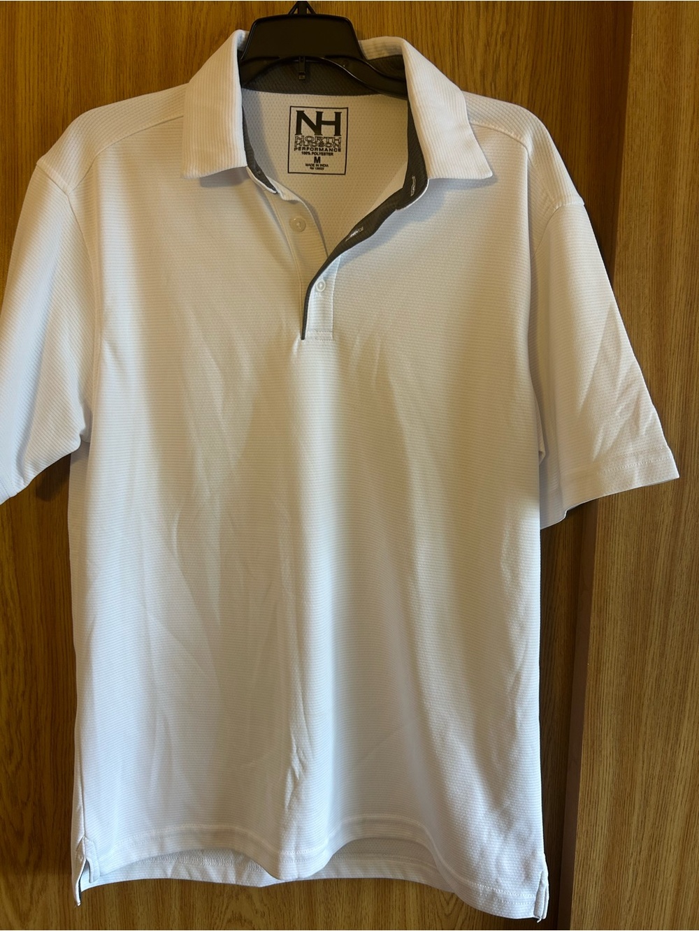 Men’s White Polo with Contrast Trim